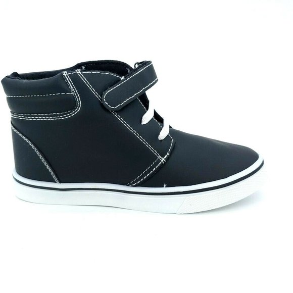 Jelly Beans Little Kid Bansi High Top Hook and Loop Sneaker‎ Black 2M - Picture 1 of 10